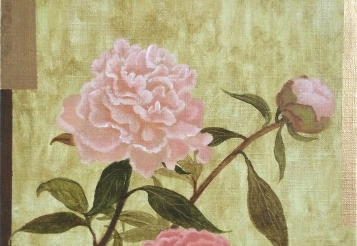 T008 The Red & White peony, Iimitate the Song Dynasty Style I