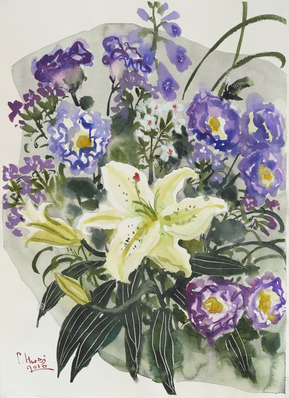 W056-錦簇-紫梗百合-54 × 39 cm-2016.JPG