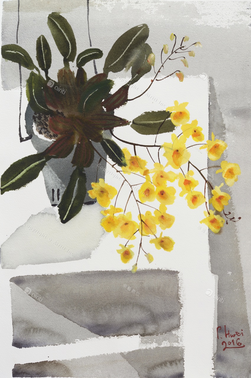 W055-晨曦-金盞蘭 -56 × 38 cm-2016.JPG