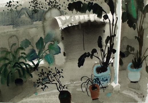 W027 The Quiet Peace in Courtyard