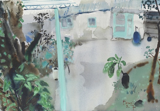 W015 Courtyard in the rain