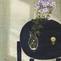 T058 Purple Daisy in a Glass Bottle