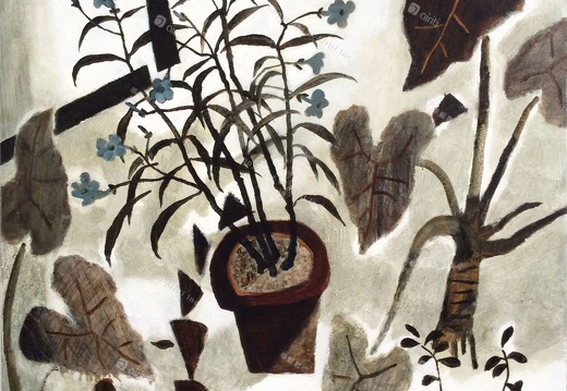 The Old Courtyard- Happy Flowerbed I (2 canvas) 