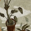 The Golden Days in Courtyard I (2 canvas)