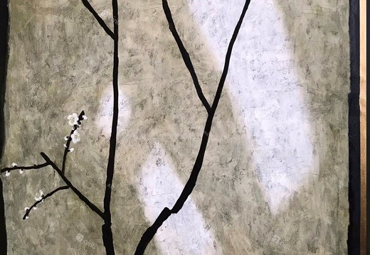 Plum blossoms in Courtyard II (2 canvas) 